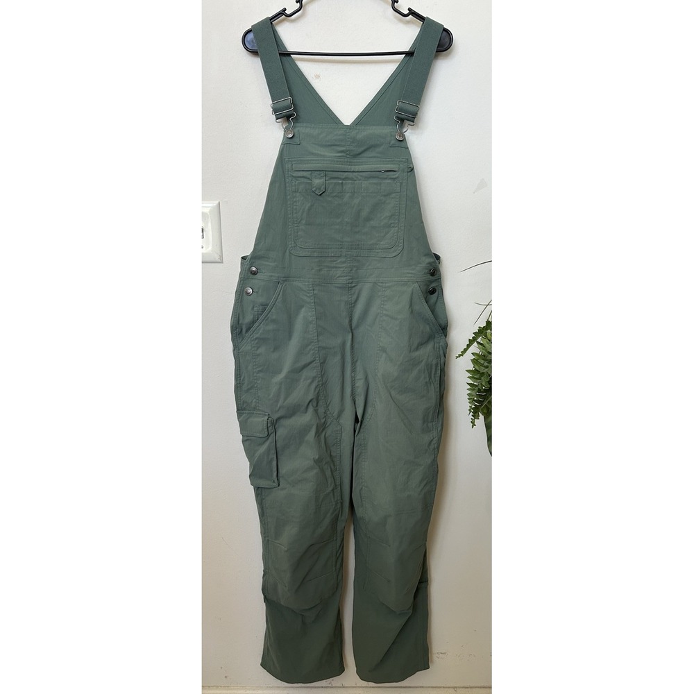 Duluth Trading Co Bib Overalls Women L Green Heirloom Gardening Workwear Utility